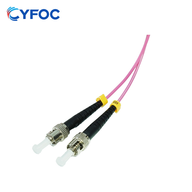 OM4 LC-ST UPC双工LSZH 2.0mm光纤跳线, 3m